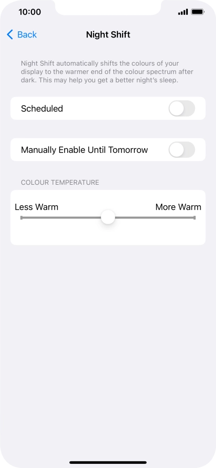Press the indicator next to 