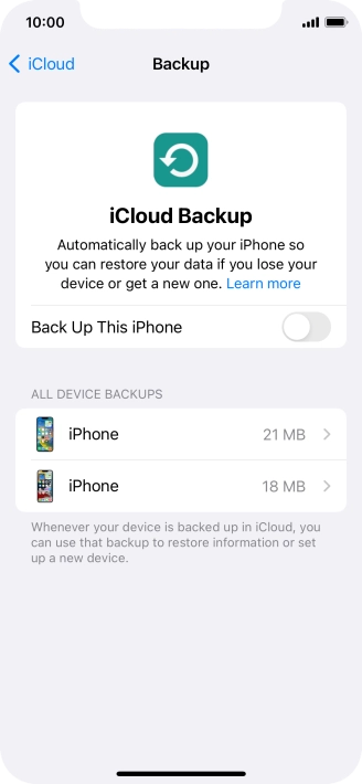 Press the indicator next to 