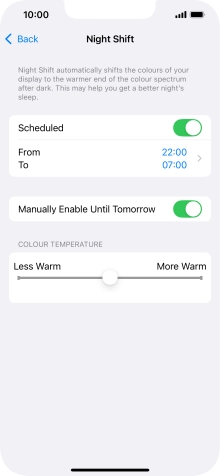 Press and drag the indicator below 