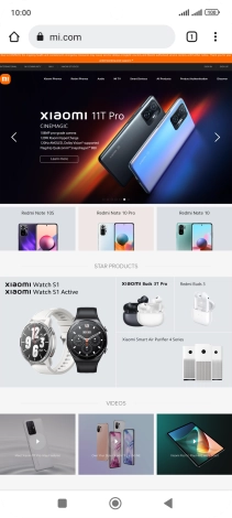 Press the address bar.