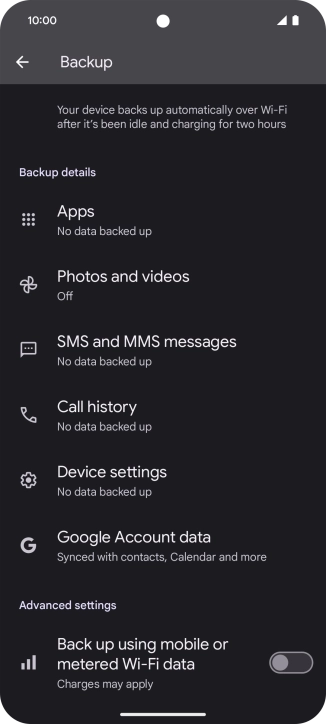Press the indicator next to 