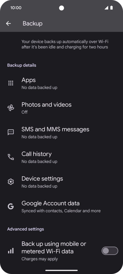 Press the indicator next to 