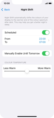 Press and drag the indicator below 