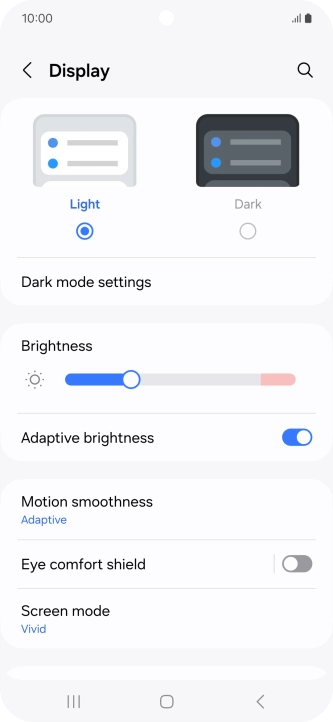 Press the indicator next to 