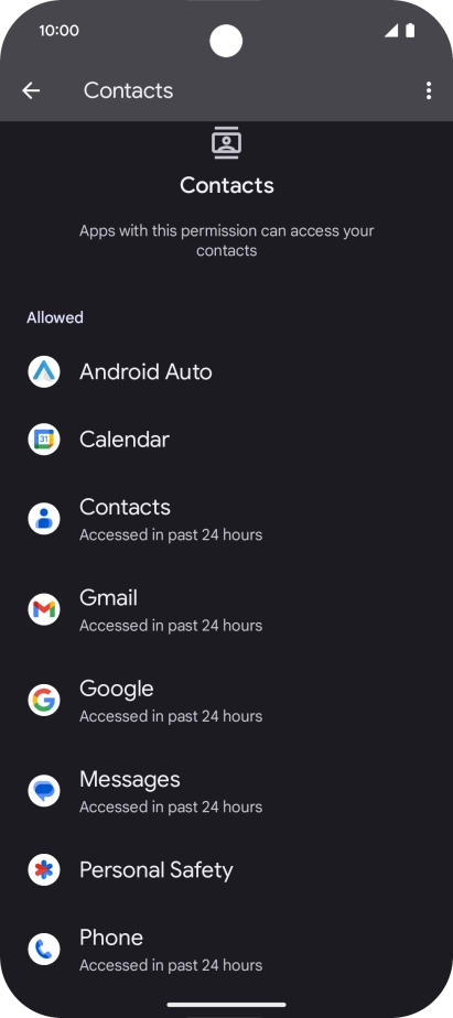 Press the required app.