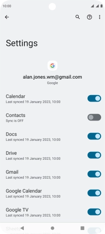 Press the indicator next to 