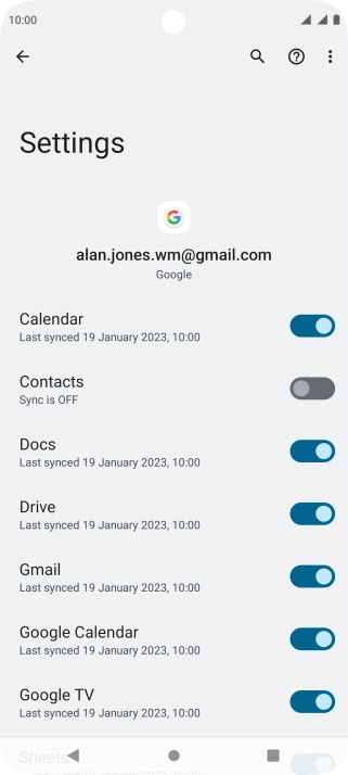 Press the indicator next to 