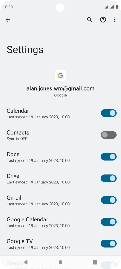 Press the indicator next to 