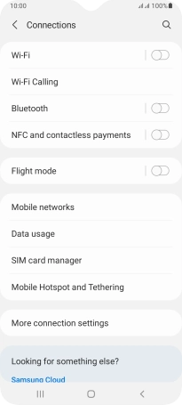 Press Mobile networks.