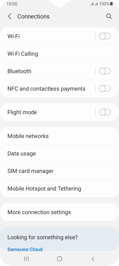Press Mobile networks.