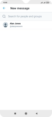 Press the search field.