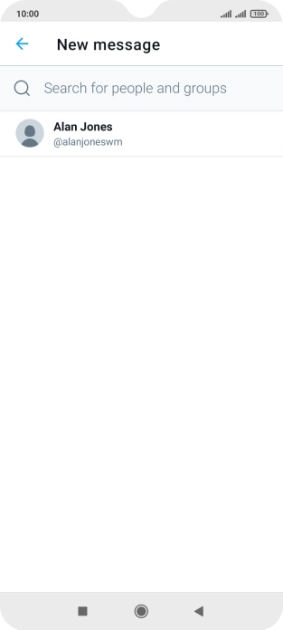 Press the search field.