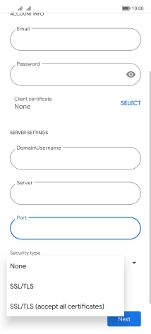 Press the required setting. Press the required setting.