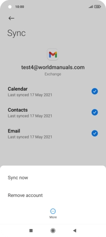 Press Remove account.