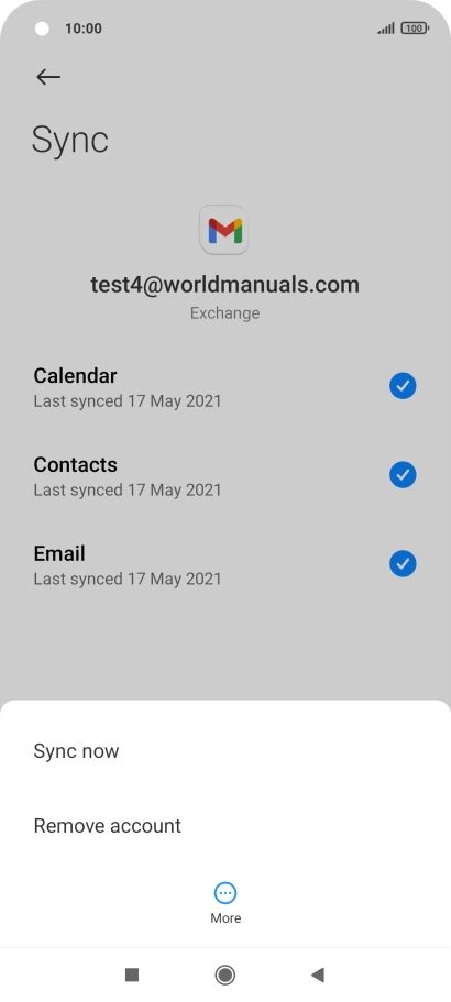 Press Remove account.