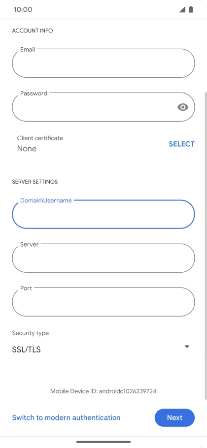 Press the field below 