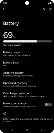 Press Optimised charging.