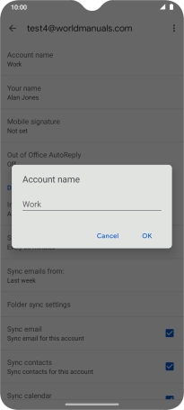 Key in the required account name and press OK.