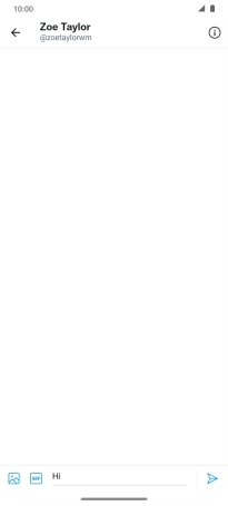 Write the required message and press the send icon.