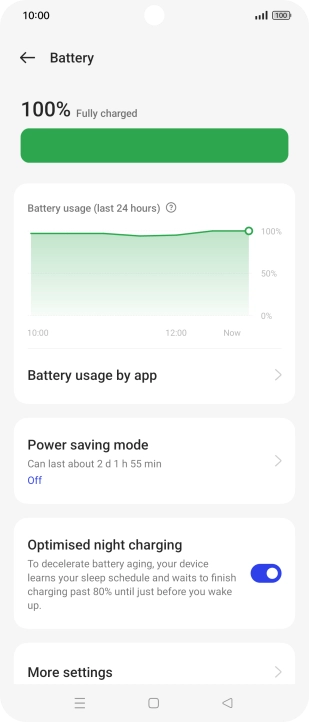 Press Power saving mode. Press Power saving mode.