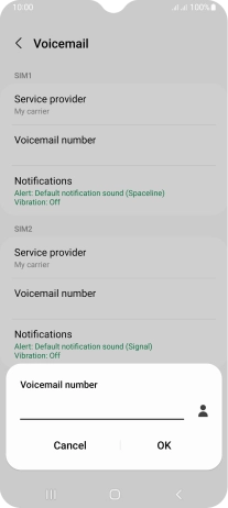 Key in +447836121121 and press OK.