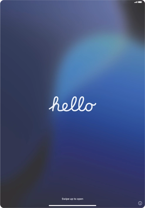 Slide your finger upwards starting from the bottom of the screen.