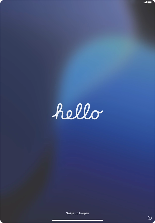 Slide your finger upwards starting from the bottom of the screen.