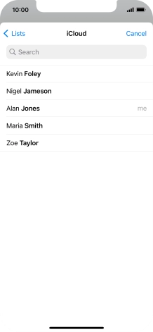 Press the required contact. Press the required contact.