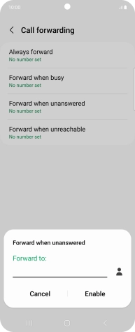 Key in +447836121121 and press Enable.