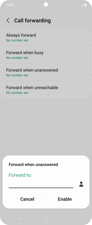 Key in +447836121121 and press Enable.