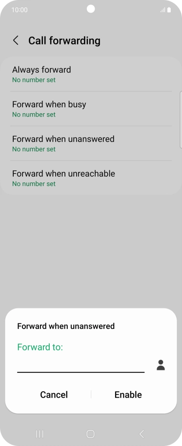 Key in +447836121121 and press Enable.