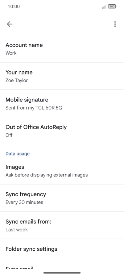 Press Account name and key in the required name.