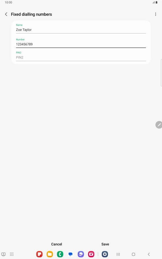 Press PIN2 and key in your PIN2. The default PIN2 is 1111.