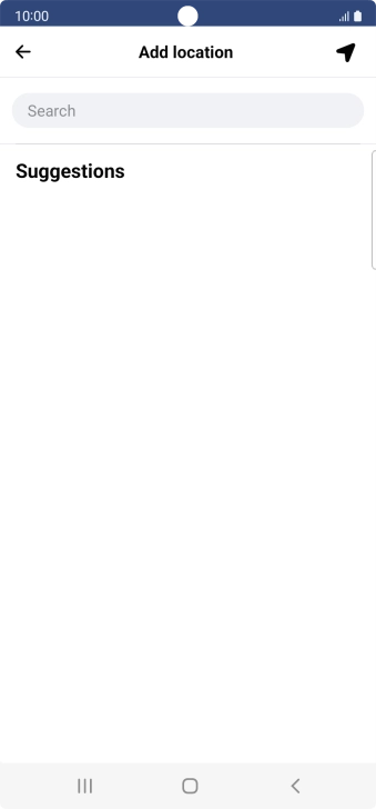 Press the search field and key in the required search word.