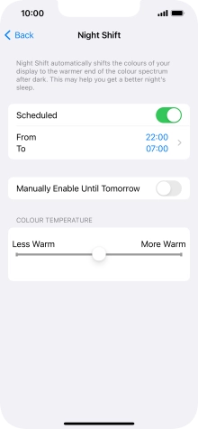 Press the indicator next to 