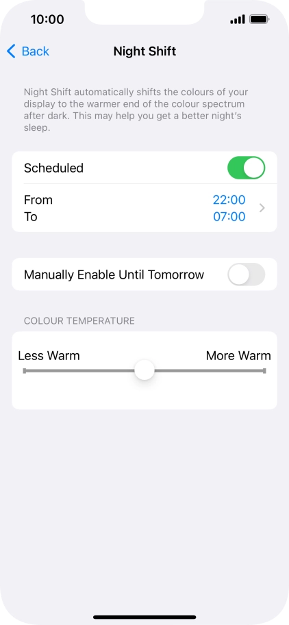 Press the indicator next to 
