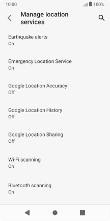 Press Google Location Accuracy.