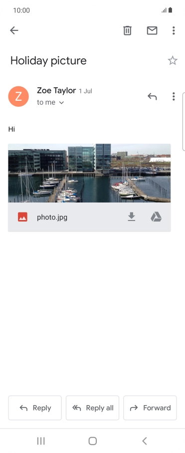 If an application is open on your phone, such as a Mail, you can also use the functions available here, e.g.: Reply to this email.