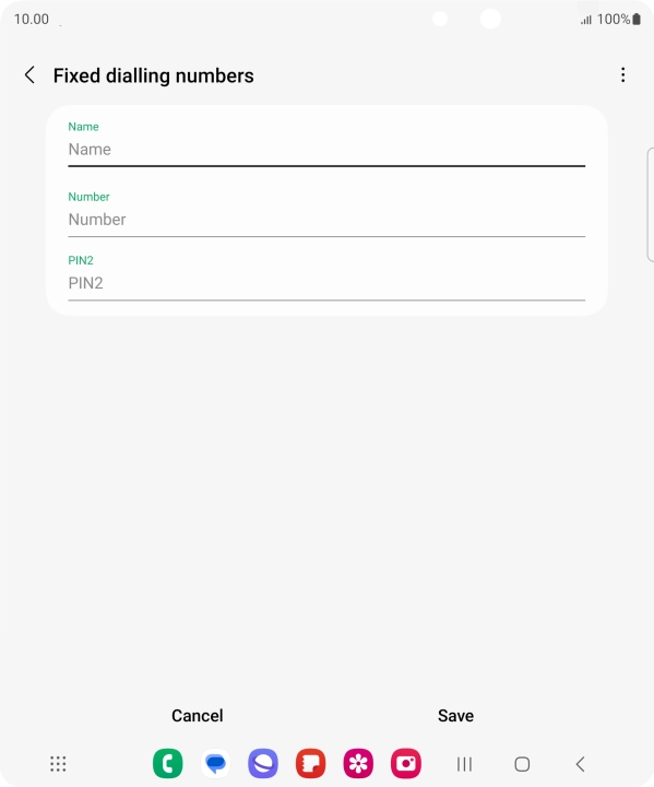 Press Name and key in the required name.