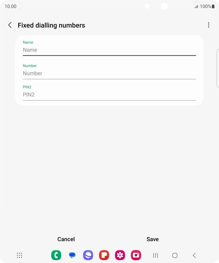 Press Name and key in the required name.