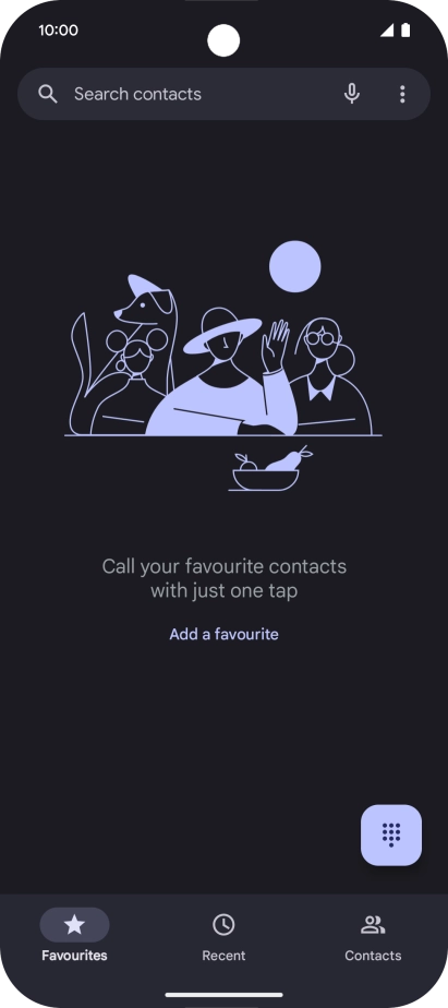 Press the keypad icon. Press the keypad icon.
