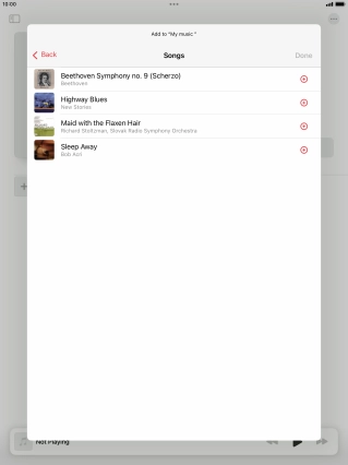 Go to the required category and press the required audio file.