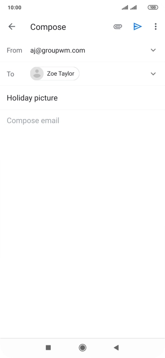 Press the text input field.