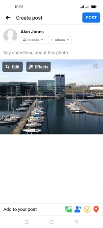 Press the text input field and key in the required text.
