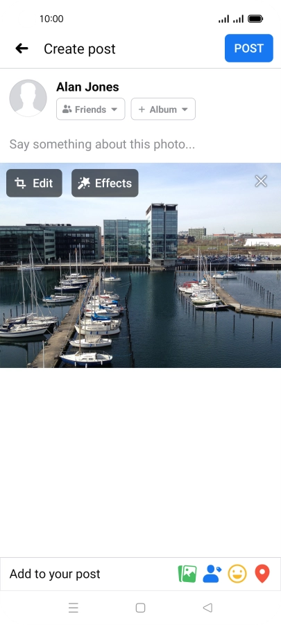 Press the text input field and key in the required text.