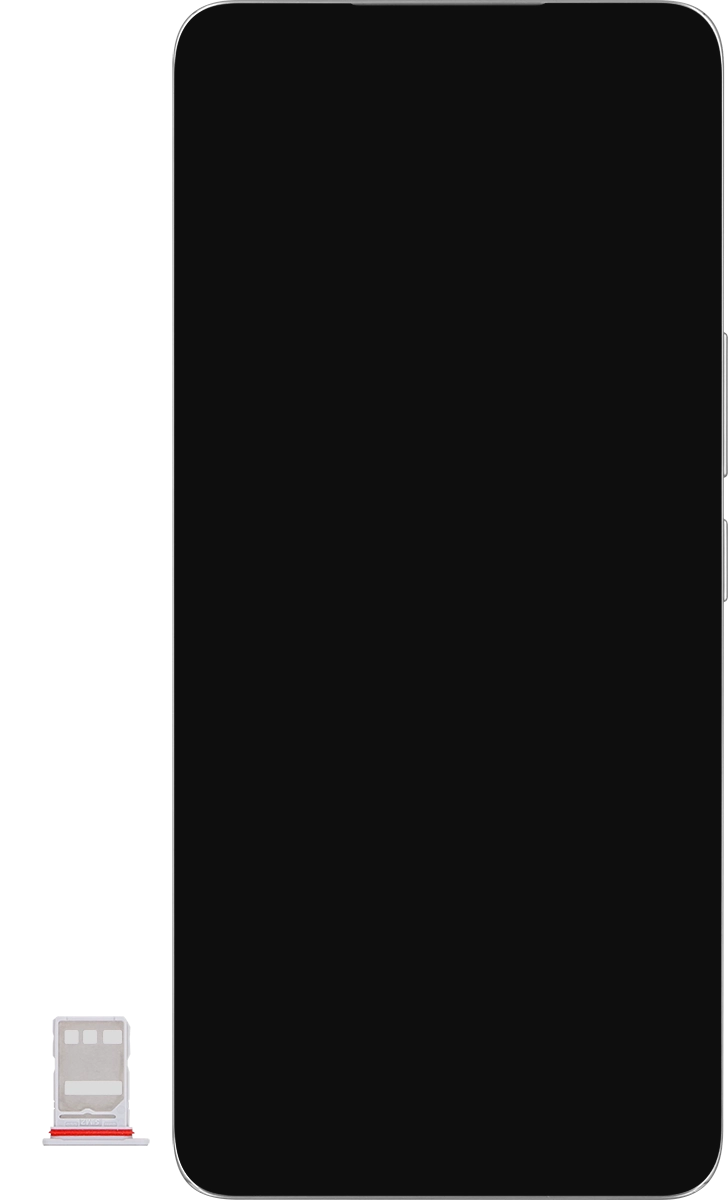 Turn your SIM so the angled corner of the SIM matches the angled corner of the second SIM holder and place your SIM in the SIM holder.