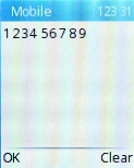 Key in the required phone number and press the Left selection key.