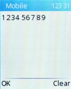Key in the required phone number and press the Left selection key.