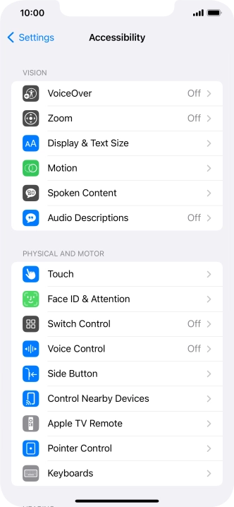 Press the required category below 