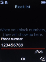 Key in the required number and press the Navigation key.